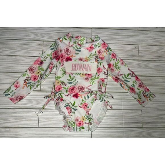 Laya & Linc 9M Smocked “Rowan” Floral Bathingsuit - Picture 1 of 6